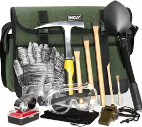 689851367205 INCLY Geology Hammer Digging Chisels Kit