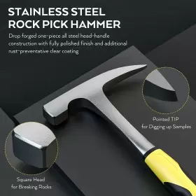 B0887RPKCK INCLY Geology Hammer Digging Chisels Kit #3