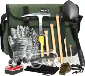 B0887RPKCK INCLY Geology Hammer Digging Chisels Kit