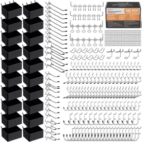 NC0235 INCLY Garage Pegboard Hooks Bins Wall Storage Kit