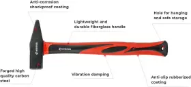 HT-0208 INTERTOOL Sheet Hammer Blacksmith Cross Peen #3
