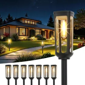 J136 JEJOT Solar Pathway Lights Waterproof Pack Auto