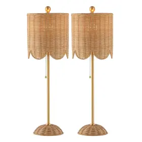 JYL1138A-SET2 JONATHAN Y Coastal Table Lamp Set Led Boho