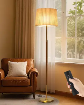 FL-0103 JOOFO Floor Lamp Century Dual Fabric Shade Remote