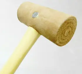 760939345541 JTS Rawhide Mallet Head Natural Marring Hammer