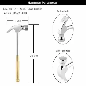 808488859553 KINOBO Hammer Flat Head Phillips Screwdriver #2