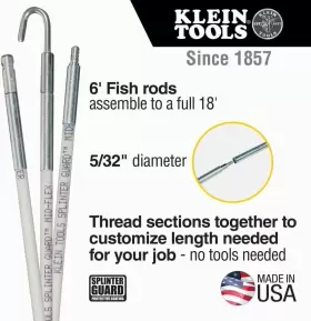 56418 KLEIN TOOLS Flex Glow Rod Set Splinter Guard #3