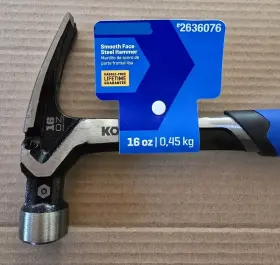 2636076 KOBALT Steel Head Fiberglass Claw Hammer #3