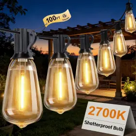ST38 LAPITIO Lights Waterproof Patio Edison Bulbs