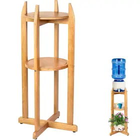 737214788102 LASIDO Gallon Water Jug Holder Natural Wood
