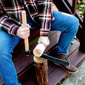 810065675910 LEHMANS Wood Froe Mallet Set Splitting Kindling