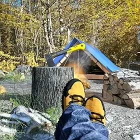 840025239043 LEXIVON Camping Hatchet Axe Ergonomic Tpr Grip #3