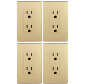 LR15-TR-GDSWP4P LIDER Finish Decorator Receptacles Pack