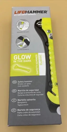 851671006019 LIFE HAMMER Glow Safety Breaking Car Glass Cuts