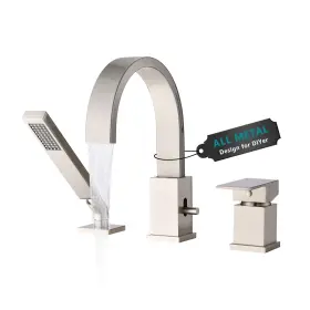 LOM40395 LOCALAND Roman Tub Faucet Deck Mount Waterfall Spout