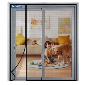 CEKAI-20CM-BLACK-74 LONGEAS Magnetic Screen Door Mesh Left