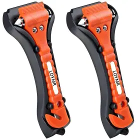 769700034516 LOYMR Pack Car Safety Hammer Seat Belt Cutter