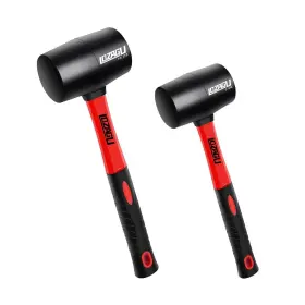 LOZ-H24 LOZAGU Rubber Mallet Hammer Fiberglass Handle Fo