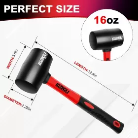 LOZ-H48 LOZAGU Rubber Mallet Hammer Fiberglass Handle #3