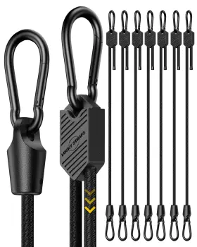 ACBC-48 LUCKYSTRAPS Bungee Cords Carabiner Hooks Uv