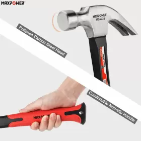 936279523596 MAXPOWER Claw Hammer Flat Pry Bar Set #3