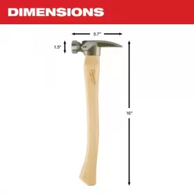 313047831804 MILWAUKEE Hickory Wood Framing Hammer #3