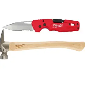 313095781731 MILWAUKEE Fastback Folding Knife Wood Milled