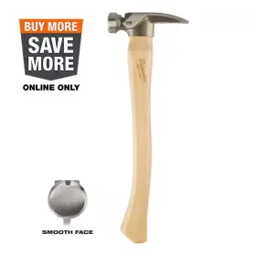 711181728866 MILWAUKEE Hickory Wood Framing Hammer
