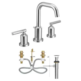 TV6142 MOEN Bathroom Sink Faucet Handle High Arc Widespread