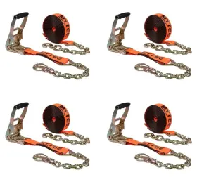 RS230ACX4-PK MYTEE PRODUCTS Ratchet Strap Pack Chain Anchor