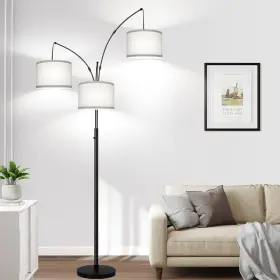 F1378 NINTIUE Floor Lamp Lights Arc Tall Led Dimmable Linen