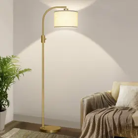 F1599 NINTIUE Arc Floor Lamp Dimmable Led Linen Shade