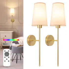 SW015 NIORSUN Wall Sconces Set Rechargeable Battery Dimmable