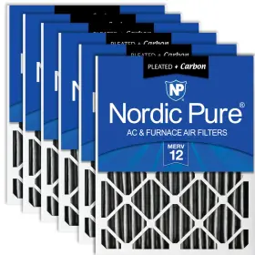 20X24X4PM12C-6 NORDIC PURE Merv Carbon Pleated Pack Air