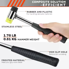 BHNT0386 NORTHTIGER Rubber Mallet Hammer Tool Marring Tapping #3