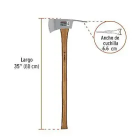 545-10-066 NUPLA Truper Pulaski Axe Hickory Handle #3
