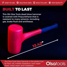 629269001803 OLSA TOOLS Blow Hammer Marring Polyurethane Head #3