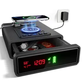 WX-11 ORARAER Biometric Smart Gun Safe Wireless Charging Box
