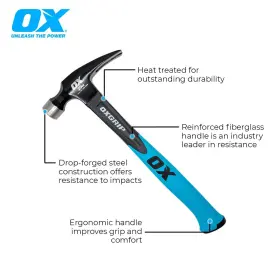 341231043888 OX Tools Trade Straight Claw Hammer Reinforced #2