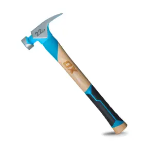 P089322 OX Tools Pro Straight Hickory Handle Hammer Tpr Grip