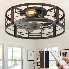 NFM020201-4 PASSKY Ceiling Fan Flush Mount Bladeless Remote