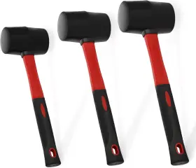 P-RUBBERHAMMER-3S PEOHUD Pack Rubber Mallet Hammer Camping