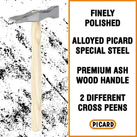 0017591-0250 PICARD Grooving Hammer Alloyed Steel Head Ash #2
