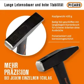 0032700-0400 PICARD Cross Peen Riveting Hammer Alloyed Steel #3