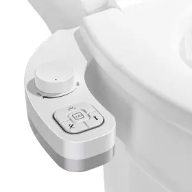 PIK86PW PIKETS Bidet Toilet Dual Nozzle Water Pressure Gauge