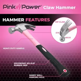 850029514190 PINK POWER Hammer Women Mini Claw Tools #2