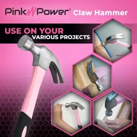 850029514190 PINK POWER Hammer Women Mini Claw Tools #3