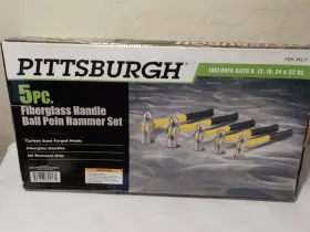 39217 PITTSBURG Box Fiberglass Handle Ball Peen Hammer Set