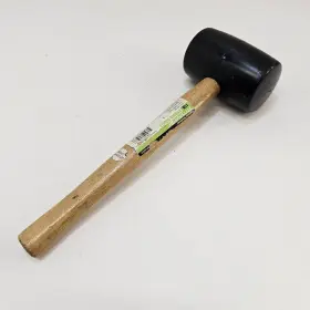 69076 PITTSBURGH Solid Rubber Mallet Wood Handle Marring