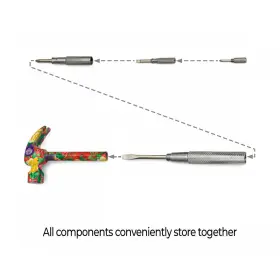 011499903017 PJ TOOL Flower Hammer Screwdriver Set Flat Heads #3